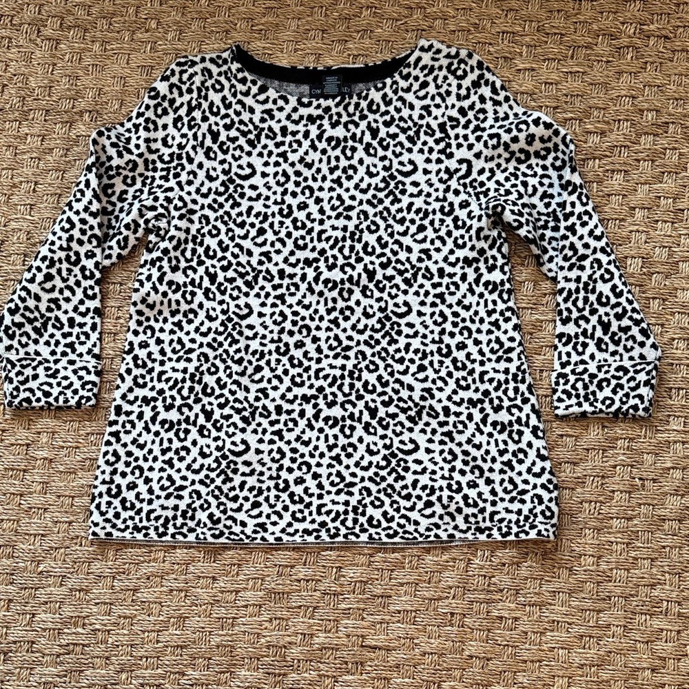 Cynthia Rowley Leopard Print Sweater